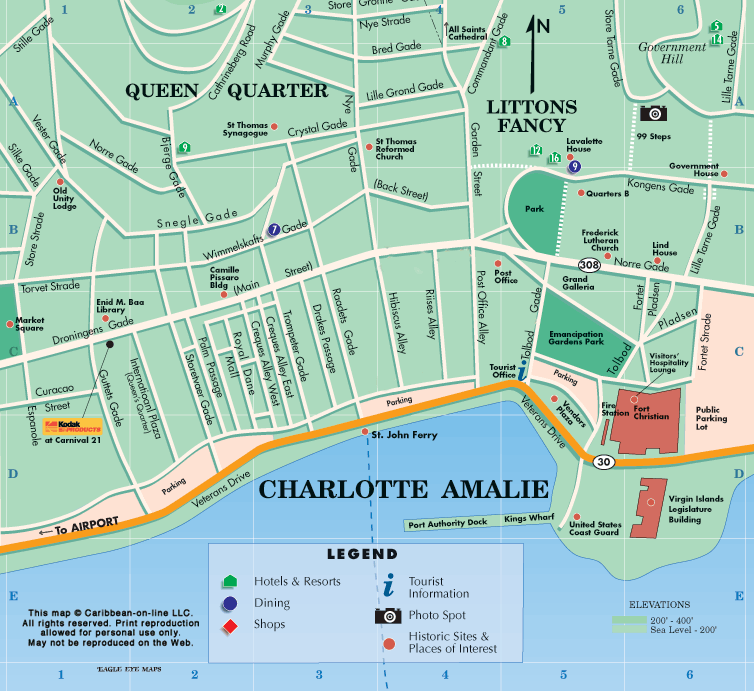 Charlotte amalie map 2004