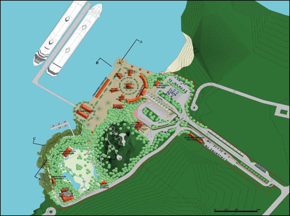 amber cove cruise port map