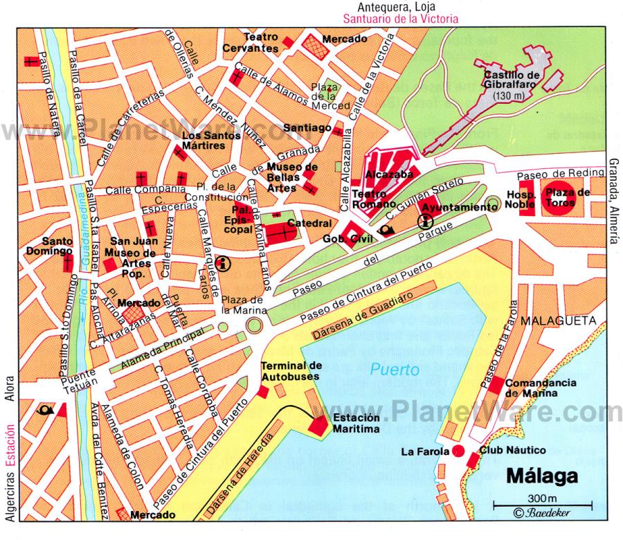 Malaga map