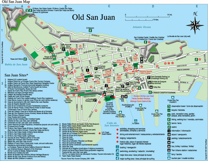 Mapa turistico san juan porto rico