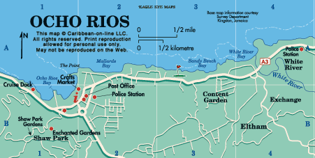 Ocho rios map