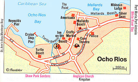 Ochos rios map