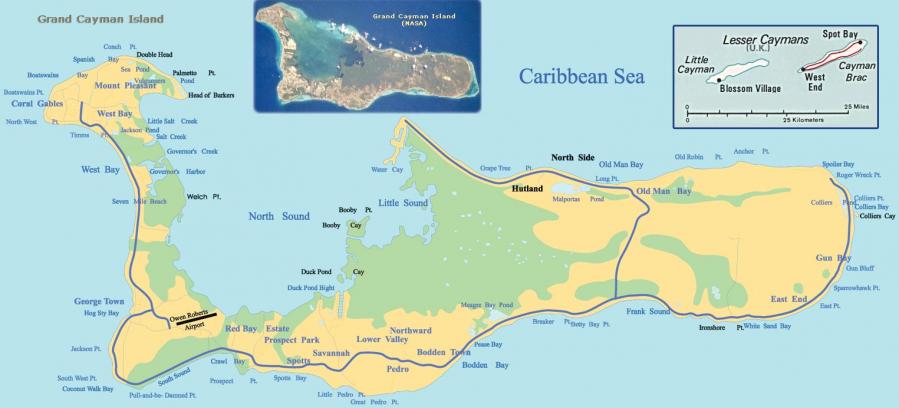 Cayman islands map 2