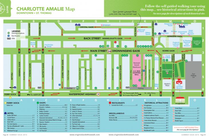 Charlotte amalie downtown map