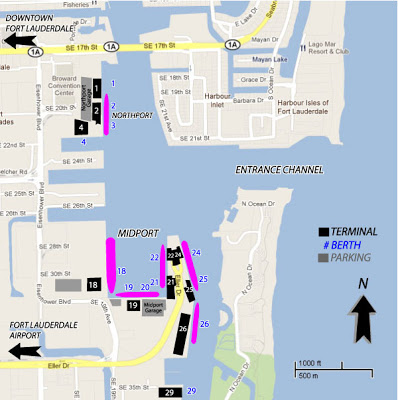 Fort lauderdale cruise port map