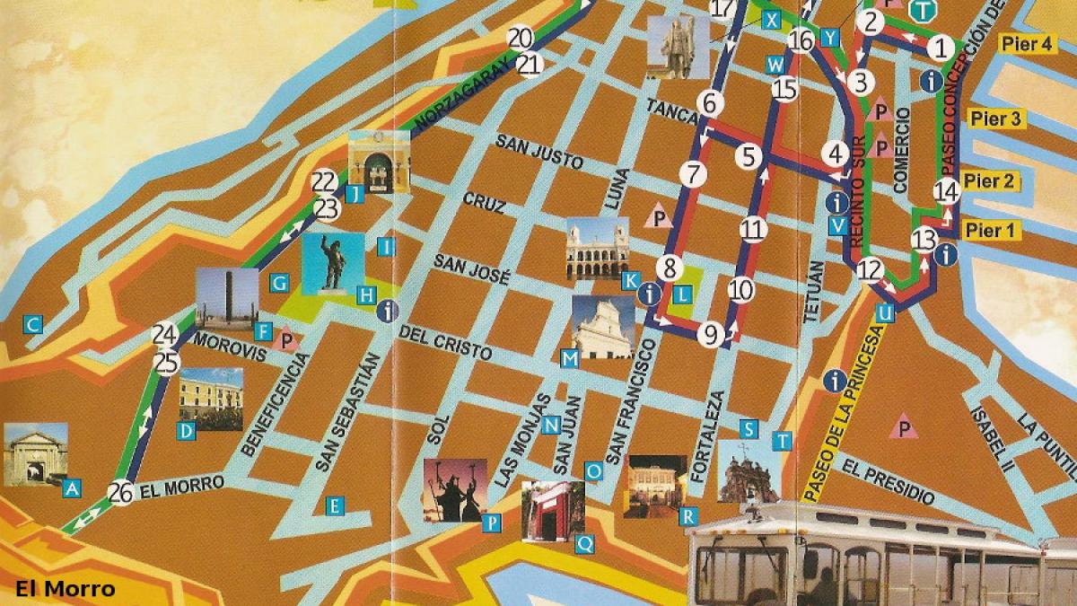 Old town san juan and el morro map