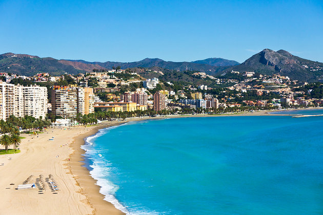 Spain malaga city overview and beach