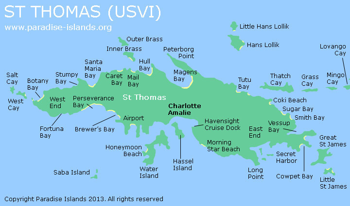 St thomas map