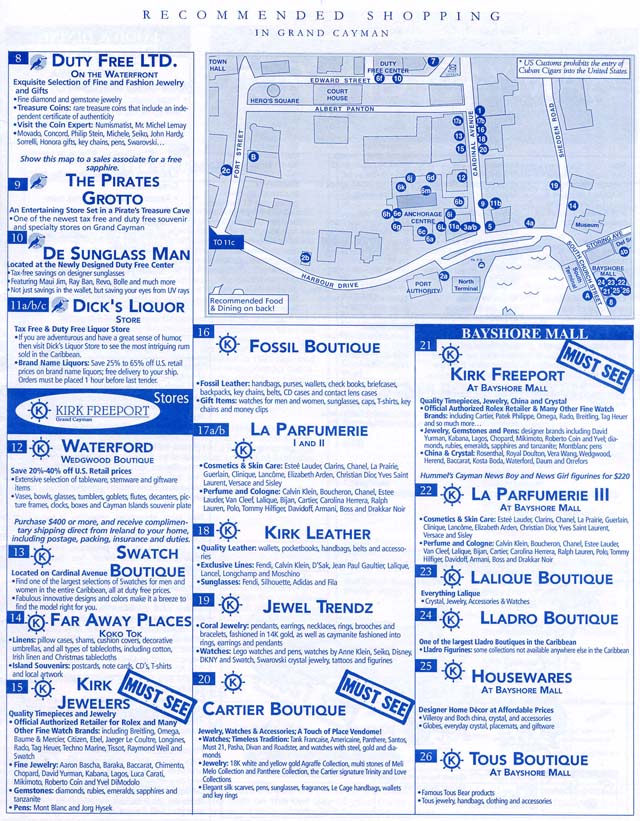 Star princess grand cayman port and shopping map 3