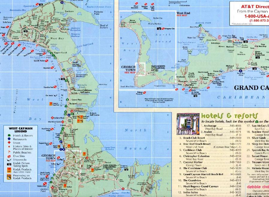 West cayman map